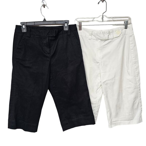 Kim Rogers Signature Mid Rise Bermuda Shorts Flat Front 2-Piece Set Women Size 8 - Picture 1 of 6